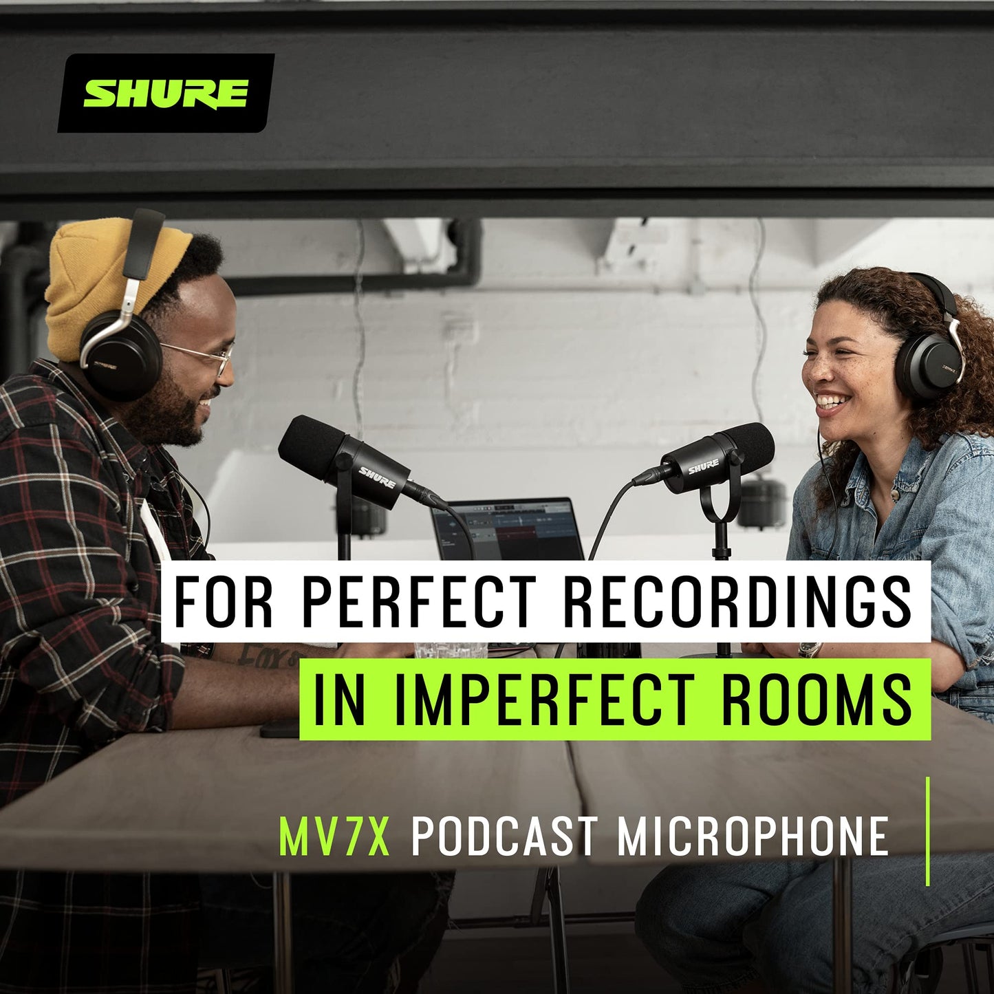 Shure MV7X Microphone - XLR Only Pro Quality Dynamic Mic for Podcasting & Vocal Recording, Voice-Isolating Technology, All Metal Construction, Mic Stand Compatible, Optimized Frequency - Black